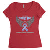 my hero is now my angel stomach cancer awareness Women's Triblend Scoop T-shirt