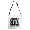 straight outta lonely lodge Adjustable Strap Totes
