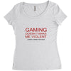 gaming doesn't make me violent Women's Triblend Scoop T-shirt