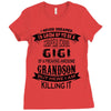 Super Cool Gigi Of A Freaking Awesome Grandson Ladies Fitted T-Shirt