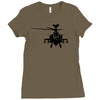 military attach helicopter gunship Ladies Fitted T-Shirt