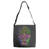 skull neon Adjustable Strap Totes