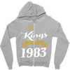 kings are born in 1983 Zipper Hoodie