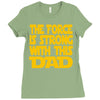 the force is strong with this dad Ladies Fitted T-Shirt