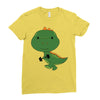 Cute Dinosaur Ladies Fitted T-Shirt