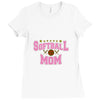 softball mom glitter Ladies Fitted T-Shirt