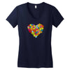 color flower Women's V-Neck T-Shirt