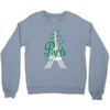 paris script eiffel tower french france Crewneck Sweatshirt