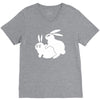 rude, rabbits humping,funny V-Neck Tee