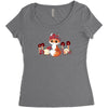 dia de los foxes Women's Triblend Scoop T-shirt