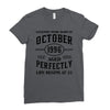 legends were born in october genuıne 1996 qualıty one kind of aged l Ladies Fitted T-Shirt