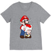 mario licking toad V-Neck Tee