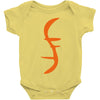 helix of heroes funny retro sci fi superhero symbol cool logo Baby Bodysuit