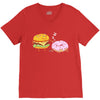 cheeseburger pranks doughnut V-Neck Tee