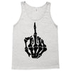 middle finger skeleton bone skull grafitti art Tank Top