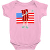 bacon american flag dab Baby Onesie