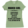 Super March Girl Ladies Fitted T-Shirt