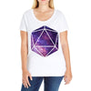 d20 galaxy Ladies Curvy T-Shirt