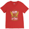All Men Are Created Equal But Only The Best Are Born In September V-Neck Tee