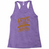 me love my dog Racerback Tank