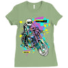 pop biker Ladies Fitted T-Shirt