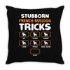 Stubborn French Bulldog Tricks Throw Pillow