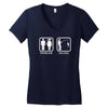 fishing   problem solved mens funny Women's V-Neck T-Shirt