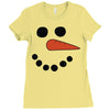 frosty snowman Ladies Fitted T-Shirt