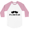 mustache 3/4 Sleeve Shirt