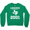 legends are born in 2001 hoodie 9 Crewneck Sweatshirt