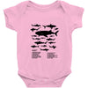 shark chart Baby Onesie