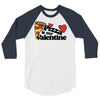 pizza is my valentine 3/4 Sleeve Shirt