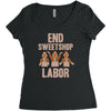 end sweetshop labor Women's Triblend Scoop T-shirt