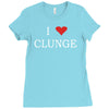 clunge funny Ladies Fitted T-Shirt