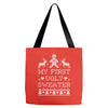 my first ugly sweater Tote Bags