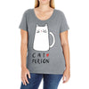 cat love person! Ladies Curvy T-Shirt