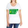 gps logo free exit 63 beach haven Ladies Curvy T-Shirt