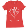 pixel tuxedo Ladies Fitted T-Shirt