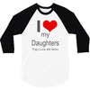 i love my daughters 3/4 Sleeve Shirt