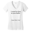 dad balls greeting Women's V-Neck T-Shirt