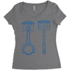 sketch of piston Women's Triblend Scoop T-shirt