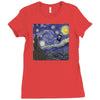 tardis starry night Ladies Fitted T-Shirt