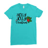 holly jolly christmas Ladies Fitted T-Shirt