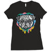 pug face Ladies Fitted T-Shirt