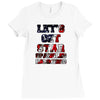 star spangled hammered Ladies Fitted T-Shirt