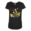 calvin hobbes Maternity Scoop Neck T-shirt