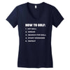 how to golf best trending Women's V-Neck T-Shirt