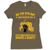 on the 8th day god created the redhead because someone had to have bra Ladies Fitted T-Shirt