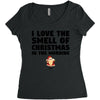 smell of christmas in the morning Women's Triblend Scoop T-shirt