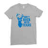 don't buck with texas funny Ladies Fitted T-Shirt